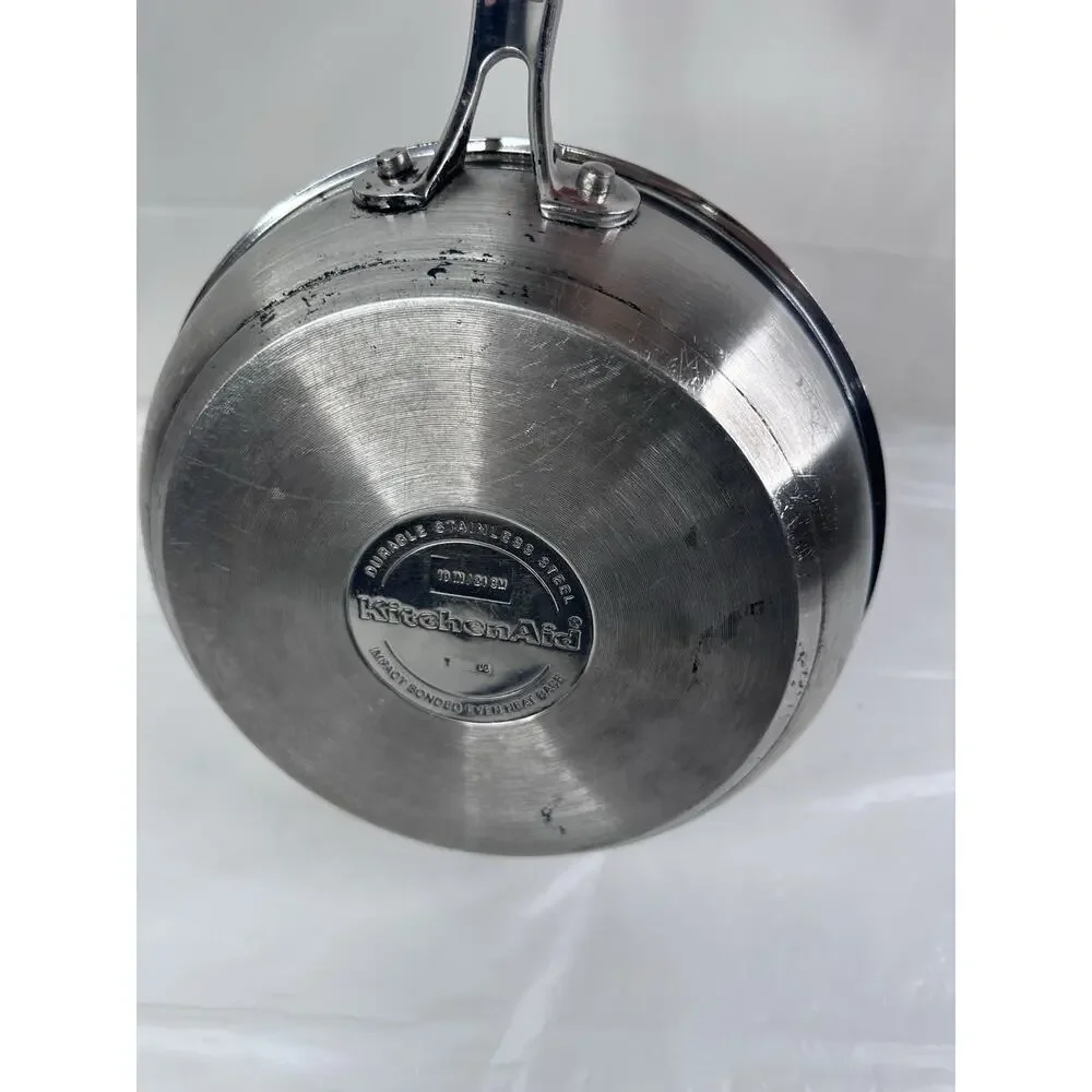 KitchenAid 10 & 12 Inch Stainless Steel Frying Sautéing Pan Skillet Heavy
